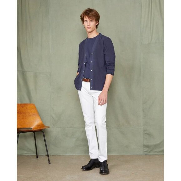 Officine Generale Slim Fit Japanese Selvedge Denim Jeans 28 Mens White $315 - Picture 3 of 14